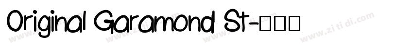 Original Garamond St字体转换